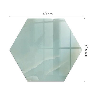 Zeshoekig vloerplaat voor kachel Elegant marmermotief