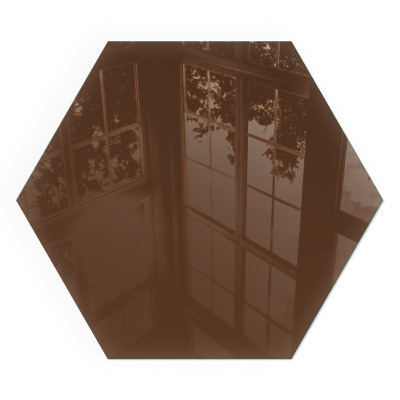 Zeshoekig vloerplaat voor kachel Kleur bruin