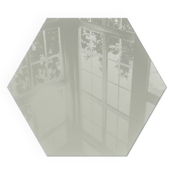 Zeshoekig vloerplaat voor houtkachel Kleur grijsgroen