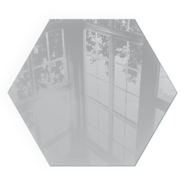 Zeshoekig vloerplaat voor houtkachel Kleur Lichtgrijs