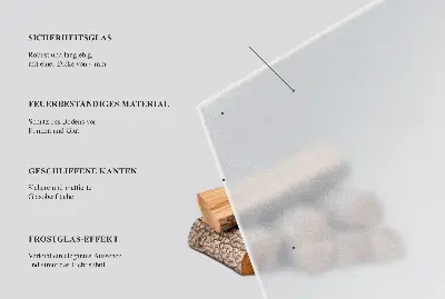 Hexagonale vloerplaat voor onder houtkachel semitransparant