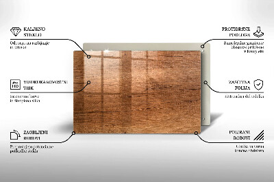 Grafkaars onderzetter rectangular Houtstructuur