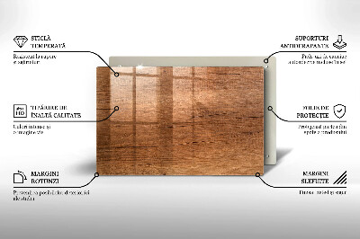 Grafkaars onderzetter rectangular Houtstructuur