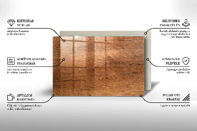Grafkaars onderzetter rectangular Houtstructuur