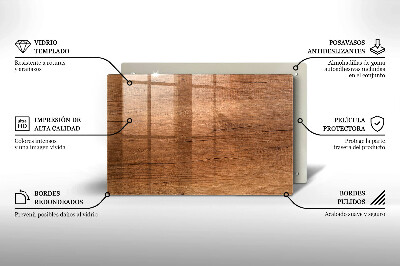 Grafkaars onderzetter rectangular Houtstructuur