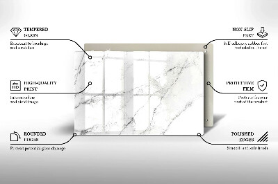 Grafkaars onderzetter rectangular Elegante marmertextuur