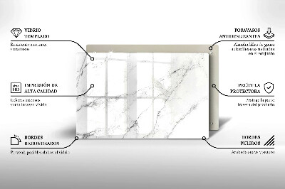 Grafkaars onderzetter rectangular Elegante marmertextuur