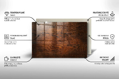 Grafkaars onderzetter rectangular Donker houten bord