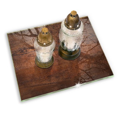 Grafkaars onderzetter rectangular Donker houten bord