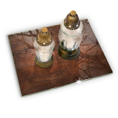 Grafkaars onderzetter rectangular Donker houten bord