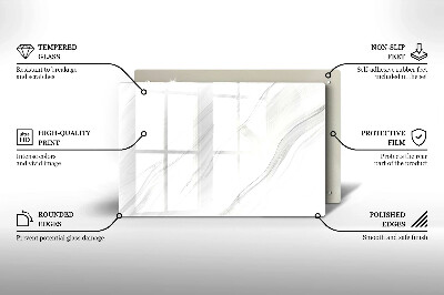 Grafkaars onderzetter rectangular Fijn marmer