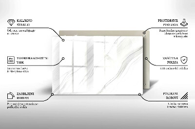 Grafkaars onderzetter rectangular Fijn marmer