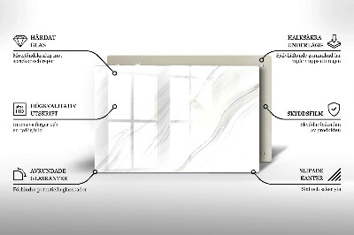 Grafkaars onderzetter rectangular Fijn marmer
