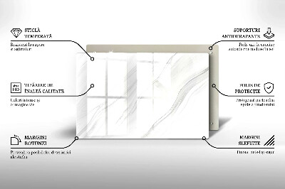 Grafkaars onderzetter rectangular Fijn marmer