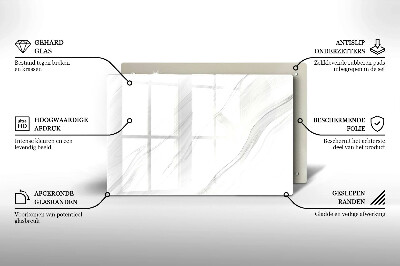 Grafkaars onderzetter rectangular Fijn marmer