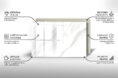 Grafkaars onderzetter rectangular Fijn marmer
