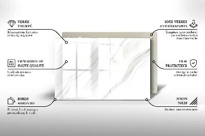 Grafkaars onderzetter rectangular Fijn marmer