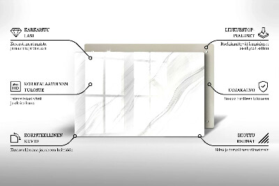 Grafkaars onderzetter rectangular Fijn marmer