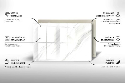 Grafkaars onderzetter rectangular Fijn marmer