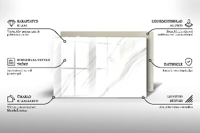 Grafkaars onderzetter rectangular Fijn marmer
