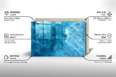 Grafkaars onderzetter rectangular Blauw water