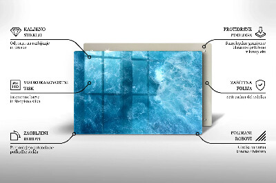 Grafkaars onderzetter rectangular Blauw water