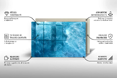 Grafkaars onderzetter rectangular Blauw water