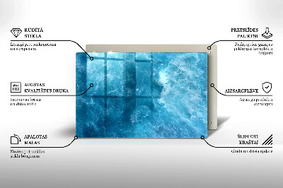 Grafkaars onderzetter rectangular Blauw water