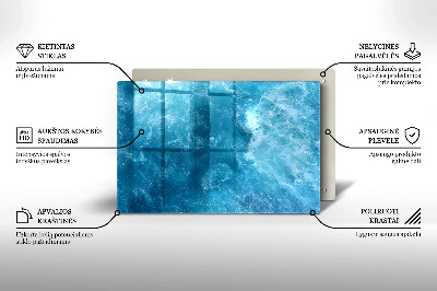 Grafkaars onderzetter rectangular Blauw water