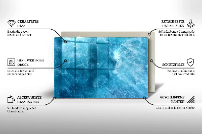 Grafkaars onderzetter rectangular Blauw water