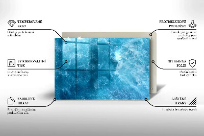 Grafkaars onderzetter rectangular Blauw water