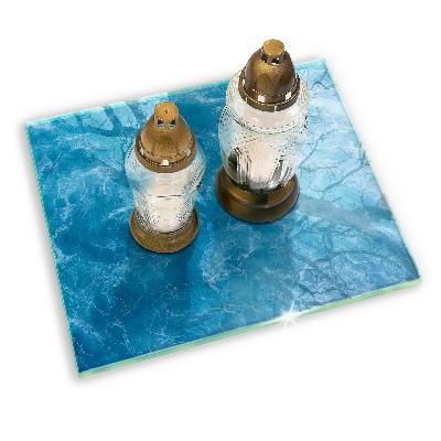 Grafkaars onderzetter rectangular Blauw water