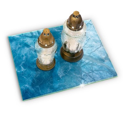 Grafkaars onderzetter rectangular Blauw water