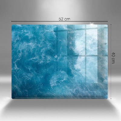 Grafkaars onderzetter rectangular Blauw water