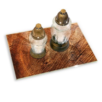 Grafkaars onderzetter rectangular Houten boomringen