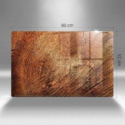 Grafkaars onderzetter rectangular Houten boomringen