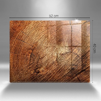 Grafkaars onderzetter rectangular Houten boomringen