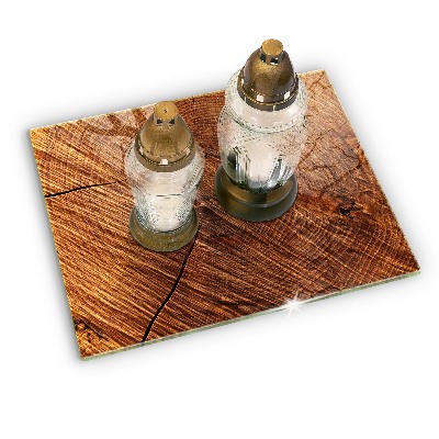 Grafkaars onderzetter rectangular Houten structuur