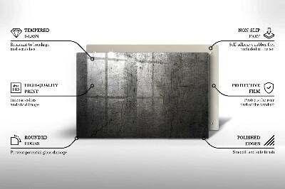 Grafkaars onderzetter rectangular Metalen textuur