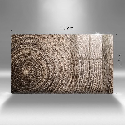 Grafkaars onderzetter rectangular Boomringen hout