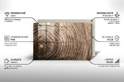 Grafkaars onderzetter rectangular Boomringen hout