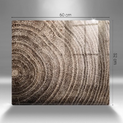 Grafkaars onderzetter rectangular Boomringen hout