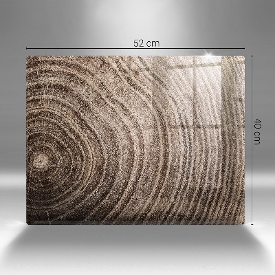 Grafkaars onderzetter rectangular Boomringen hout