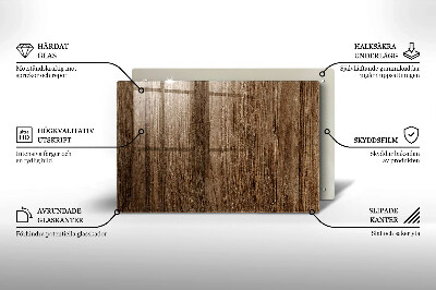 Grafkaars onderzetter rectangular Houtstructuur