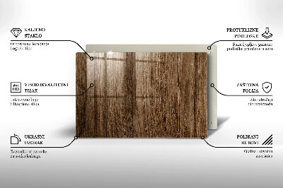 Grafkaars onderzetter rectangular Houtstructuur