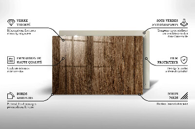 Grafkaars onderzetter rectangular Houtstructuur
