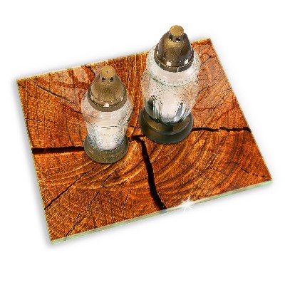 Grafkaars onderzetter rectangular Houten stamstructuur