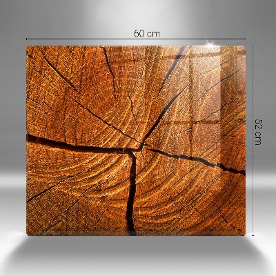 Grafkaars onderzetter rectangular Houten stamstructuur