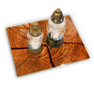 Grafkaars onderzetter rectangular Houten stamstructuur