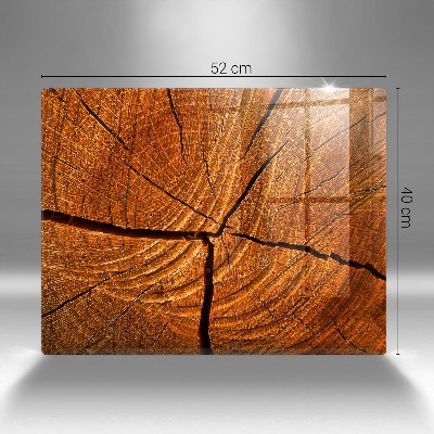 Grafkaars onderzetter rectangular Houten stamstructuur